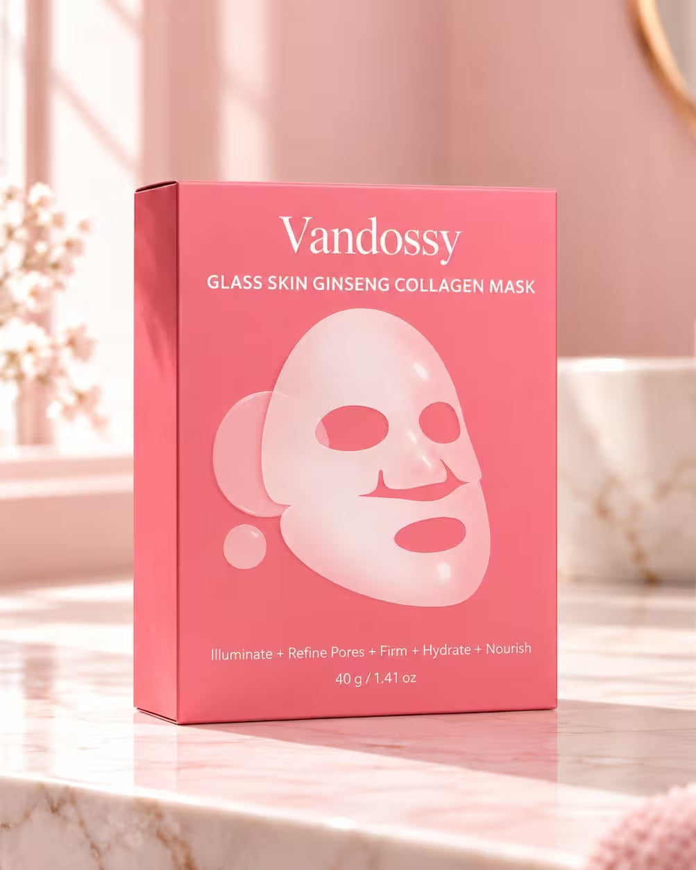 Mascarilla Vandossy Glass Skin Ginseng Collagen